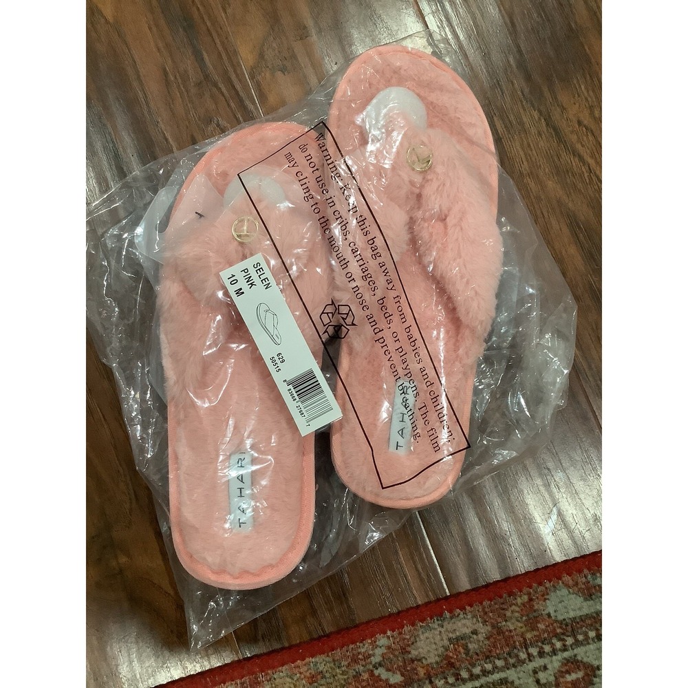 Tahari - Selen Pink Crisscross Slippers, Size 10M - NEW ~ MSRP $48